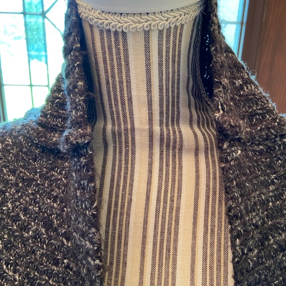 Cache open front black & white tweet sweater size medium - Picture 9 of 13